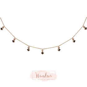 LHWINDSOR Fine Jewelry 原创设计小黑钻锁骨链优雅精致