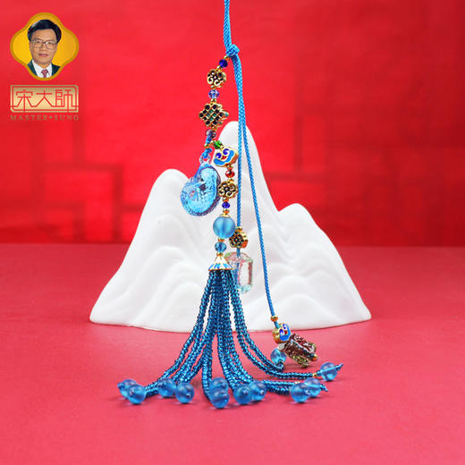 宋韶光大师  文昌塔葫芦锦鲤知了貔貅古法琉璃幸运包挂 商品图5