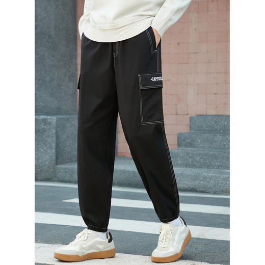 gxg.jeans男装2024年春季热卖黑色休闲收口长裤JHF10200211 商品图1