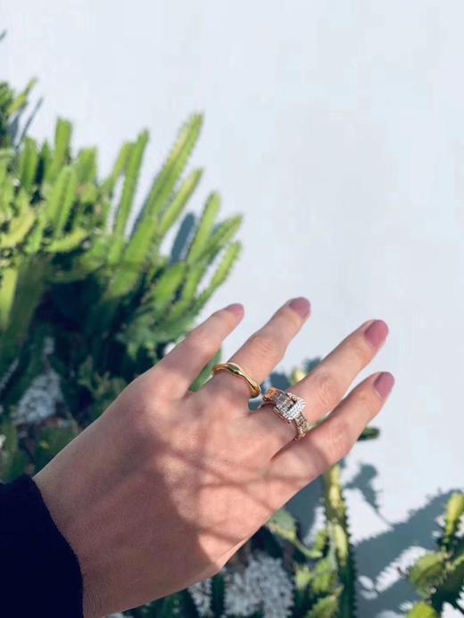 LHWINDSOR Buckleup手表锁链系带戒指女复古金色锁扣腰带戒指可调节 商品图3