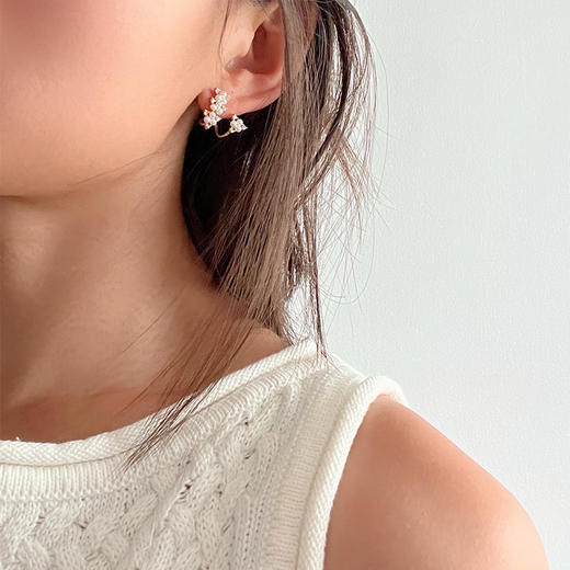 LHWINDSOR 泡沫耳钉原创设计chic珍珠泡泡简约气质耳饰 商品图2