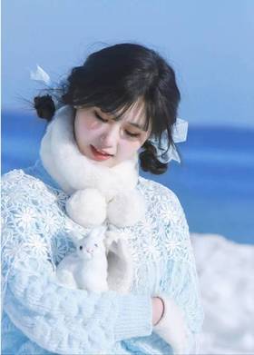 真真真兔毛保暖围脖无异味超柔