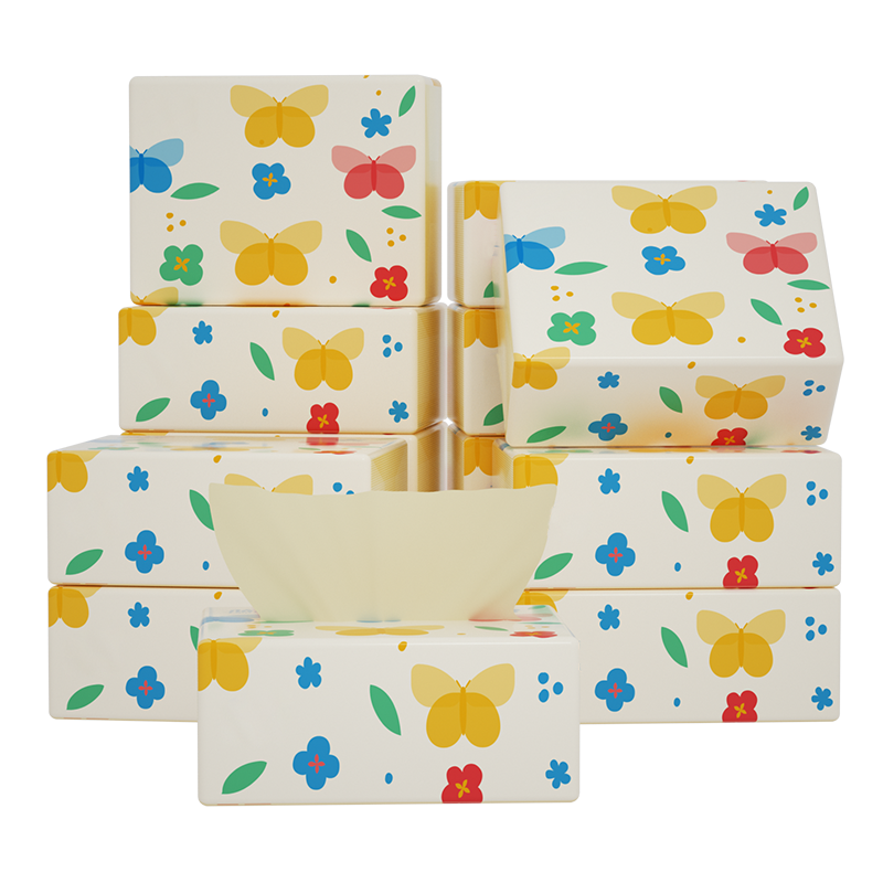 【自营】蓝漂竹浆本色小号抽纸10包168张4层42抽LP-24379