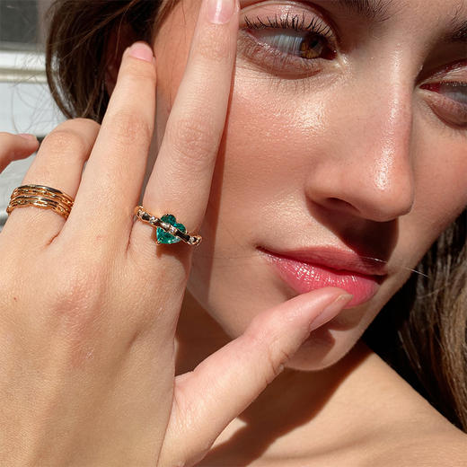 LHWINDSOR 原创设计帕拉伊巴爱心戒指 商品图1