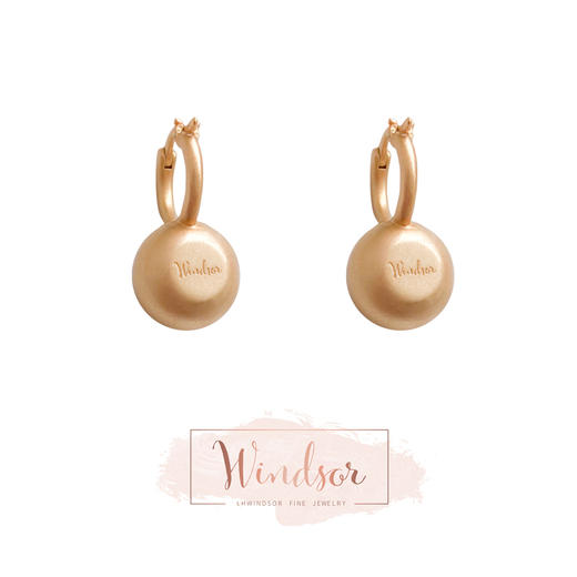 LHWINDSOR 健身系列壶铃耳环别致金属磨砂质感原创设计独特造型耳饰 商品图0