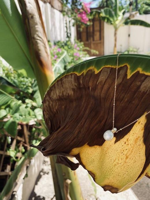 LHWINDSOR 白百合同款骄阳伴我香水瓶造型项链巴洛克珍珠颈链简约法式锁骨链 商品图4