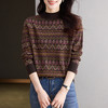 CC-CJ-567设计感复古半高领毛衣女2024秋冬新款宽松保暖针织打底上衣 商品缩略图2