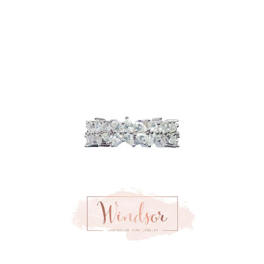 LHWINDSORCrystal clear 冰晶迷你耳环戒指百搭纤细轻巧欧美配饰 商品图1