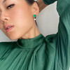 LHWINDSOR 湖水云边配色耳环绿水晶贝珠耳环简约气质珍珠耳饰 商品缩略图2