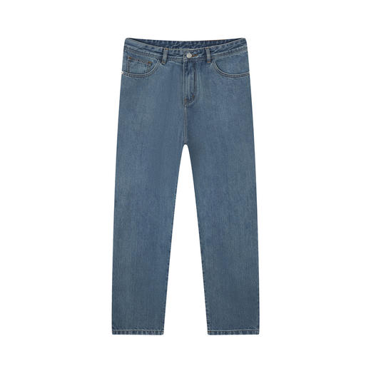 gxgjeans男装牛仔裤秋季美式复古长裤深蓝色直筒裤子 商品图4