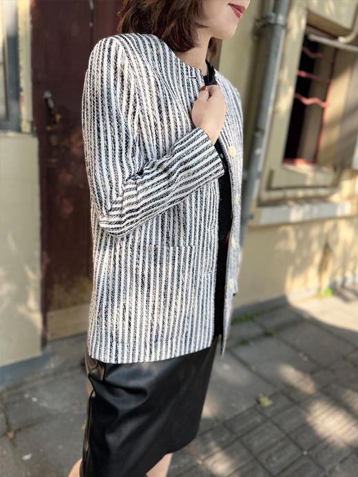 TYNVIE 插袋圆领中长外套 商品图2