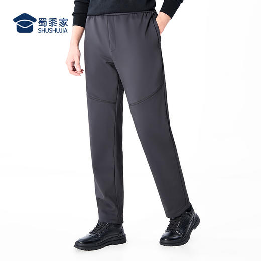 【护膝摇粒绒休闲裤】防风保暖加绒长裤 弹力直筒裤子KZ402 商品图9