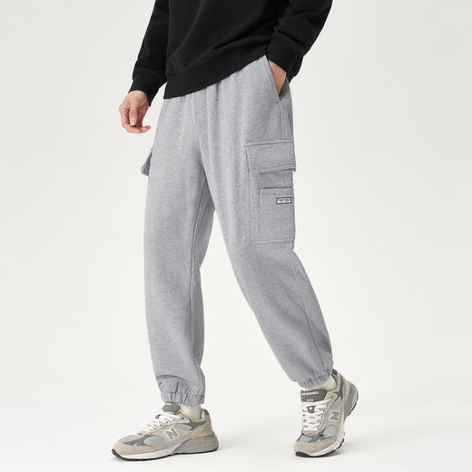 gxg.jeans男装冬季单色侧边口袋设计收口针织长裤JEX10202134 商品图1