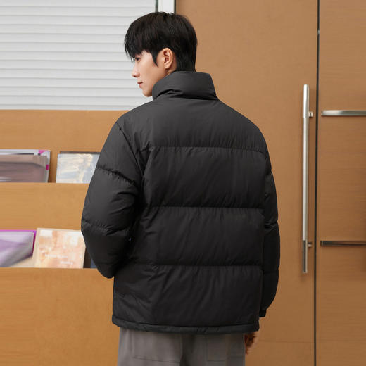 gxgjeans男装2024年冬季热卖黑色面包服保暖短款立领羽绒服男 商品图1