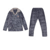 都市丽人男士加厚夹棉套装家居服长袖长裤法兰绒夹棉秋冬睡衣FHT1C4 商品缩略图0