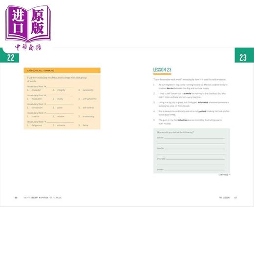 【中商原版】七年级词汇练习册 The Vocabulary Workbook for 7th Grade 每周活动提升词汇能力 英文原版中小学英语单词学习 商品图2