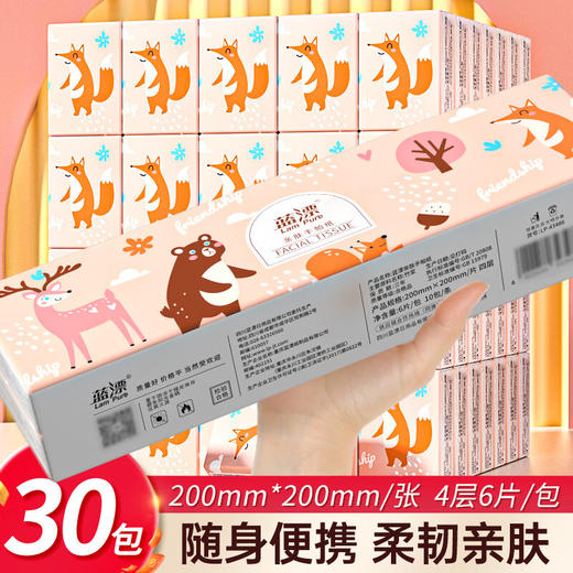【自营】蓝漂手帕纸餐巾纸便携式面巾纸卫生纸巾擦手纸LP-43486 商品图2