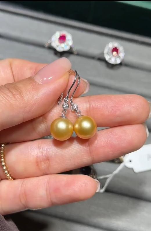 9mm-10mm金珠耳钩耳坠 商品图0