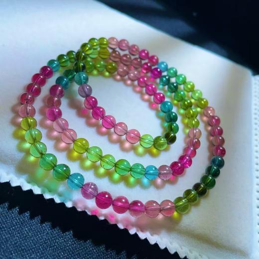 5mm-6mm多圈彩虹碧玺手串 商品图1