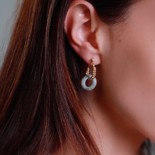 LHWINDSOR Swing秋千耳环优雅环形可拆卸耳坠复古麻花锁链两种戴法耳饰 商品图5