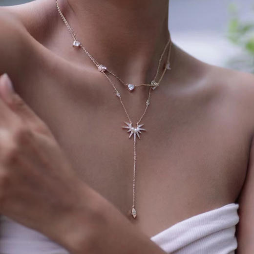 LHWINDSOR 真心闪耀颈链简约时尚爱心项链ins轻奢镀金锁骨链 商品图2