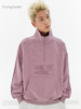 CryingCenter 紫色立领复古高领加绒套头卫衣 哭喊中心 商品缩略图1