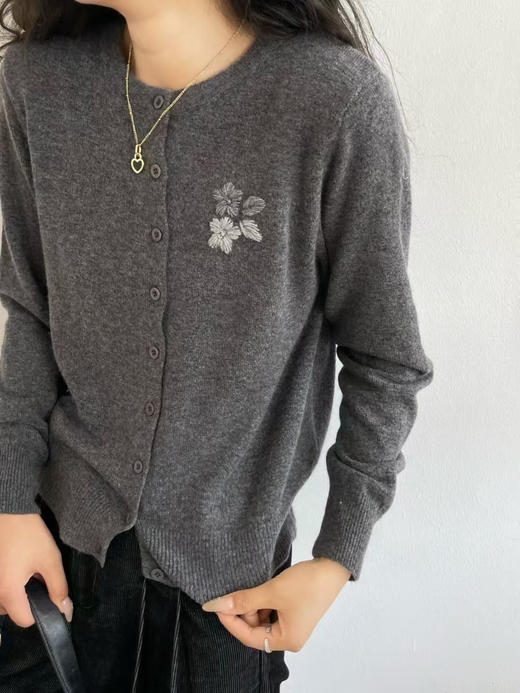 【团购】工厂促销 2款花型 桑蚕丝+羊绒 开衫 巨舒服 软糯 特价团购 商品图2