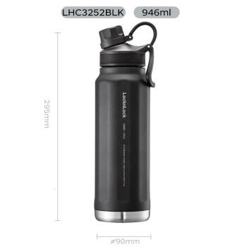 乐扣乐扣（LOCK&LOCK）探索保温保冷运动杯便携运动壶大容量水杯子946ML黑色LHC3252BLK 商品图3