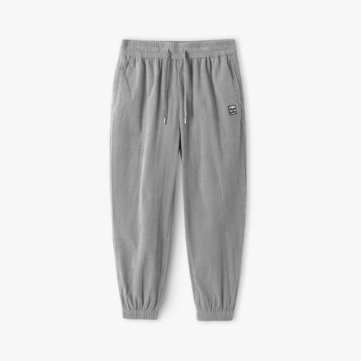 gxgjeans男装灯芯绒休闲裤男春秋季灰色宽松束脚裤子 商品图4