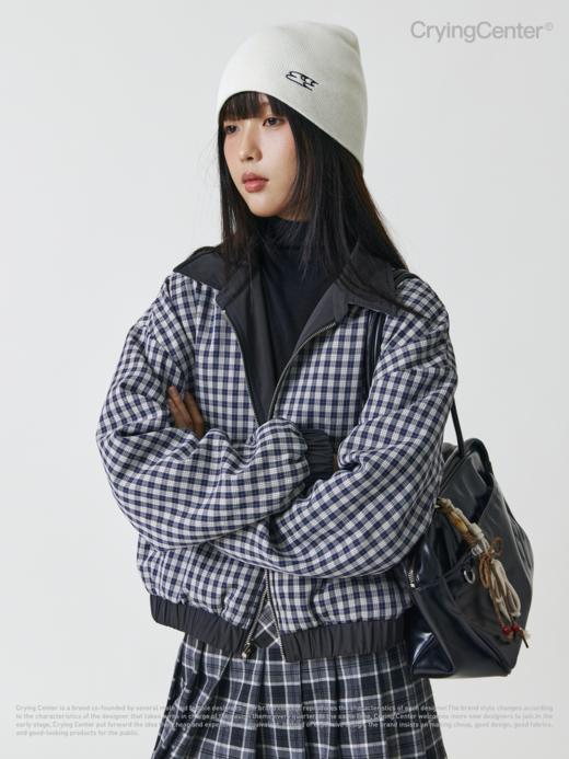 CryingCenter 藏青格纹双面穿夹克棉服 哭喊中心 商品图4