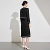 IWY/黑色织带拼色圆领小香风西装半裙套装气质时尚干练两件套职场工装 1024CS047 商品缩略图3