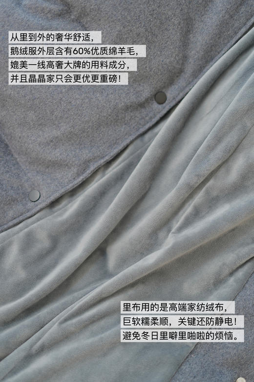 年终特惠 不退不换！！！原创羊毛面料软呼呼里布 一眼甜帅鹅绒羽绒服 商品图9
