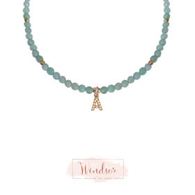 LHWINDSOR 原创设计青玉字母项链手链珠串项链手链