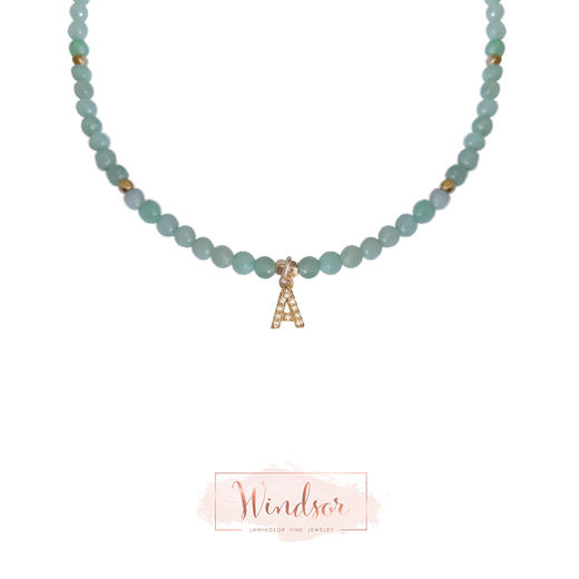 LHWINDSOR 原创设计青玉字母项链手链珠串项链手链 商品图0