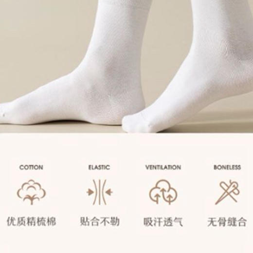 【金蛇献瑞】男士抗菌棉质中筒四季袜黑色1双/份【NB】 商品图1