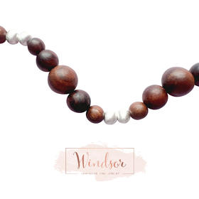 LHWINDSOR 原创设计助发展缓解压力平和生长梨花木项链梨花木手链