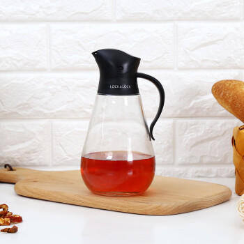 乐扣乐扣(LOCK&LOCK)大容量玻璃油壶油瓶醋酒酱油调味壶550ml黑色 商品图4