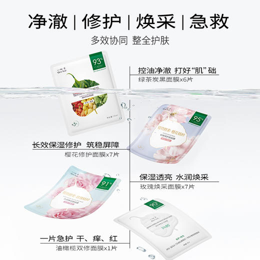 【补水保湿修护】一叶子鲜嫩水光焕颜面膜21片-补水保湿水润修护 商品图1