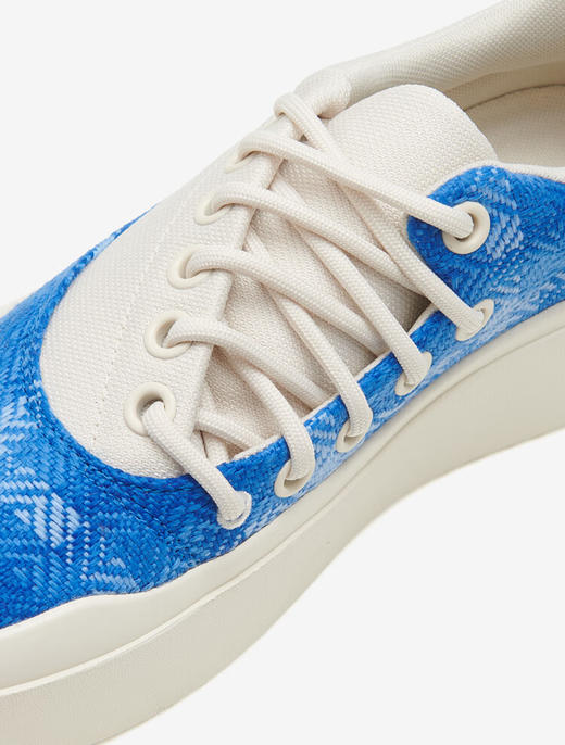 SENZU BEAN曹芳仙豆板鞋SZB男鞋透气运动休闲鞋低帮瓷器蓝平跟鞋 瓷器蓝/白色 SZBFTWL005021 商品图6