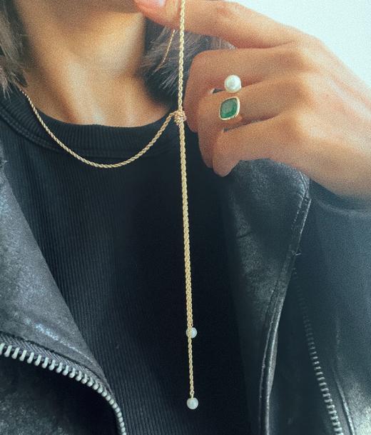 LHWINDSOR 打结项链女锁骨链复古颈链金色轻奢链子配饰 商品图3