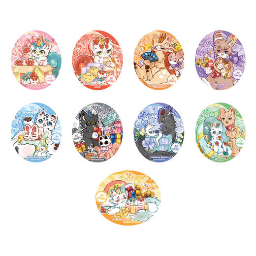 《非人哉官方店》有兽焉爱的礼物系列马口铁徽章幻彩角色新年吧唧盲盒 商品图4