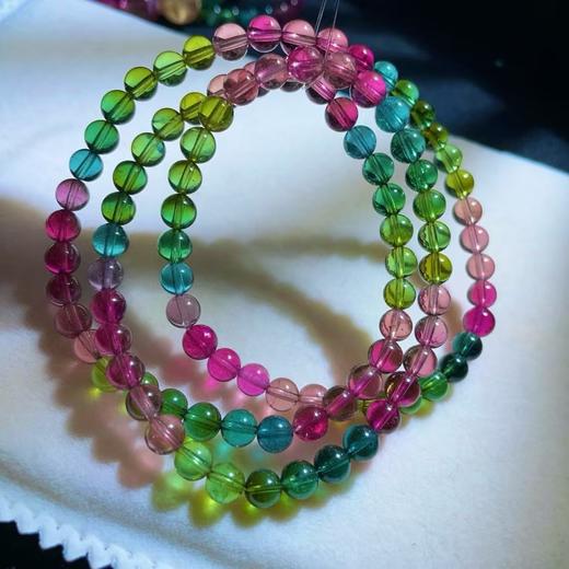 5mm-6mm多圈彩虹碧玺手串 商品图3