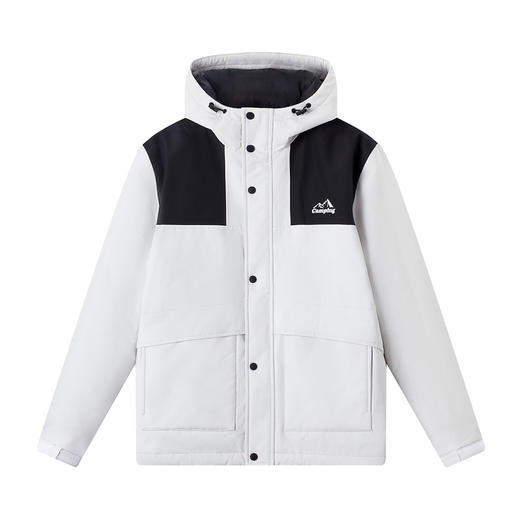 gxg.jeans【杜邦三防】男装冬季羽绒服 黑白撞色刺绣连帽短款羽绒服男JED1D2508774 商品图4