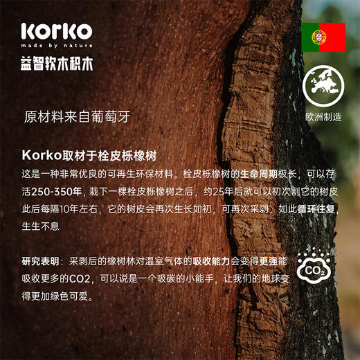 Korko 软积木套装 60片 建构游戏 适合年龄18月+ 成长益智 葡萄牙 801001Z77 商品图2