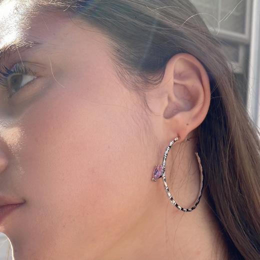 LHWINDSOR 竹叶大环Y字项链耳环套装原创新品小众网红饰品 商品图4