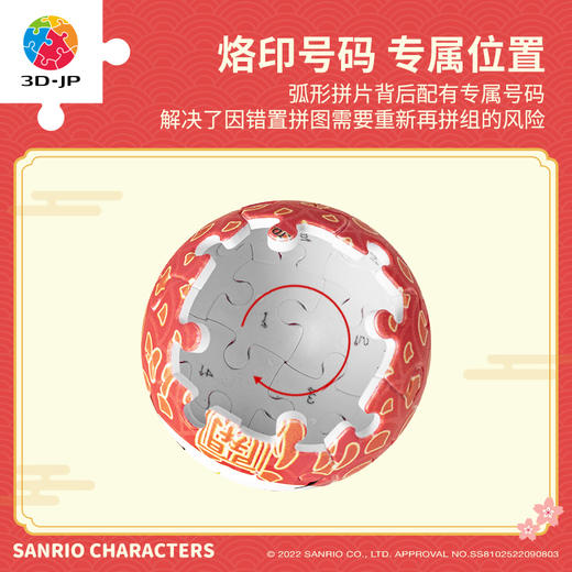 24片盲盒拼图 塑料摆件拼图A3626 Sanrio Characters 达摩开运系列 商品图3