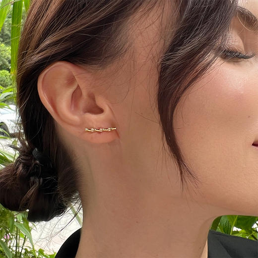 LHWINDSOR 原创设计竹节流苏耳环流苏可拆卸耳饰 商品图2