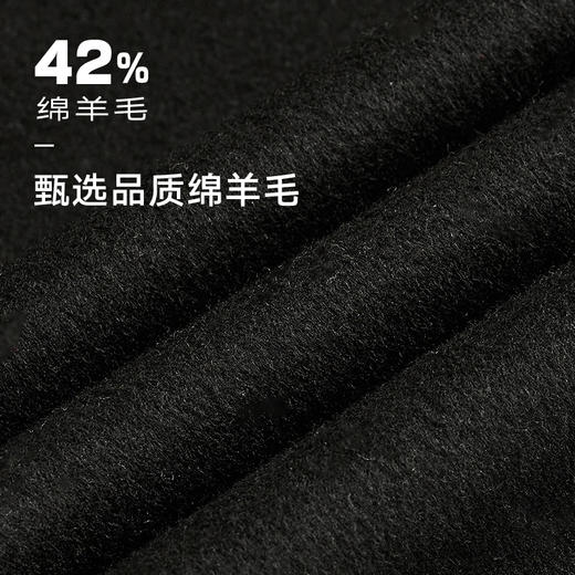 gxg.jeans男装冬季夹克黑色明线工装翻领毛呢夹克外套男 商品图3