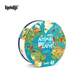 londji 蓝色星球 3阶拼图 适合5-8岁 知识科普 保育概念认知 外语读物 西班牙品牌 PZ602U