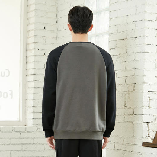 gxgjeans男装 秋季宽松刺绣纯棉插肩袖圆领套头卫衣男 商品图2